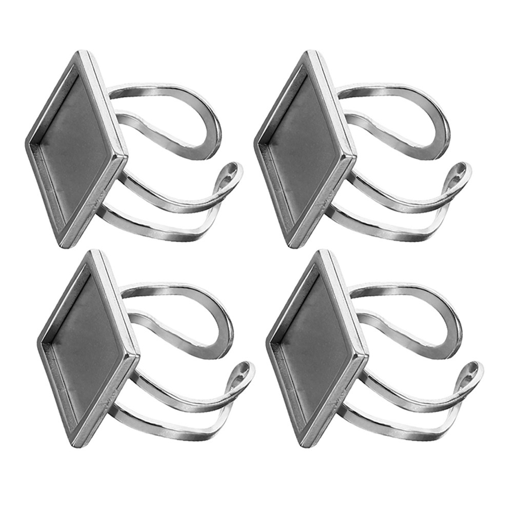 Jewelry Making Gemstones - 4 piezas de bases de bisel