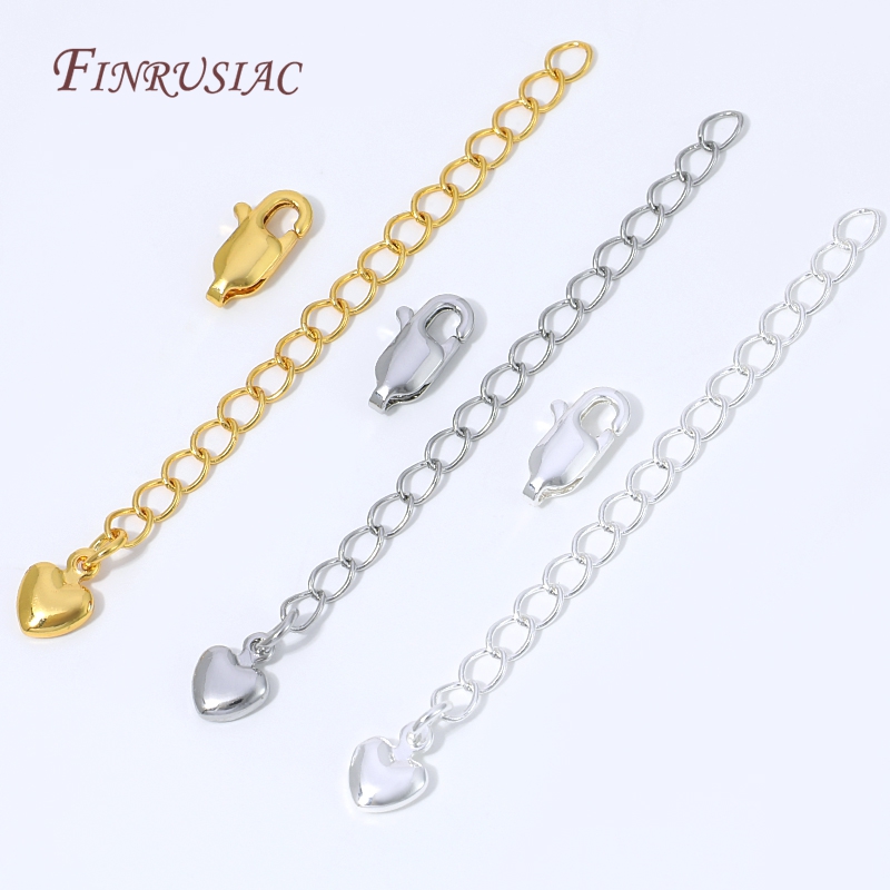 Cadena de extensión chapada en - Lobster Clasp Silver reseña y precio