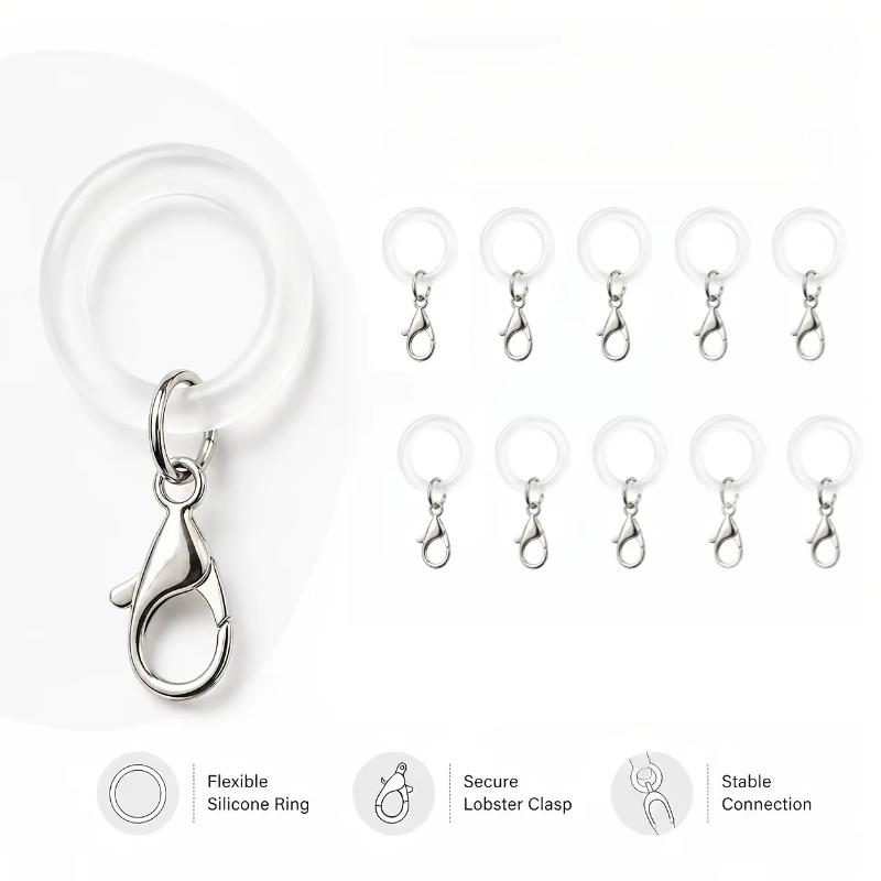 Anillos de silicona elásticos  - Lobster Clasp Silver reseña y precio
